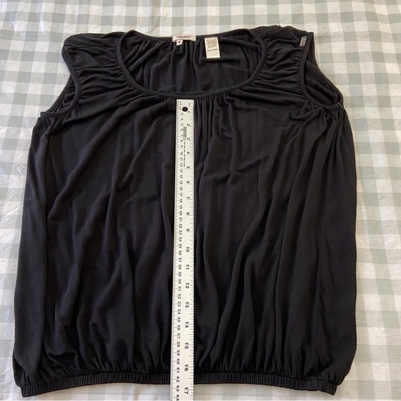 MISS sixty black jersey top sleeveless woven elastic waist small round neck - Picture 6 of 10